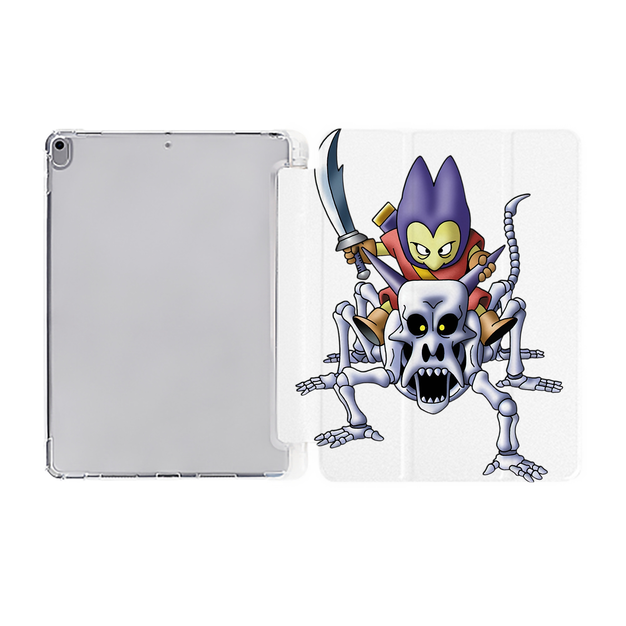 （画像用） ドラゴンクエスト Doragon Kuesuto Dragon Quest IPad ケース ペン収納付き 三つ折りスタンド PUレザー×シリコン 対応機種9.5/10.5/10.9インチ
